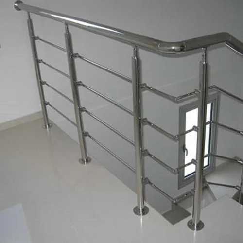 Compact stainless steel staircase railing